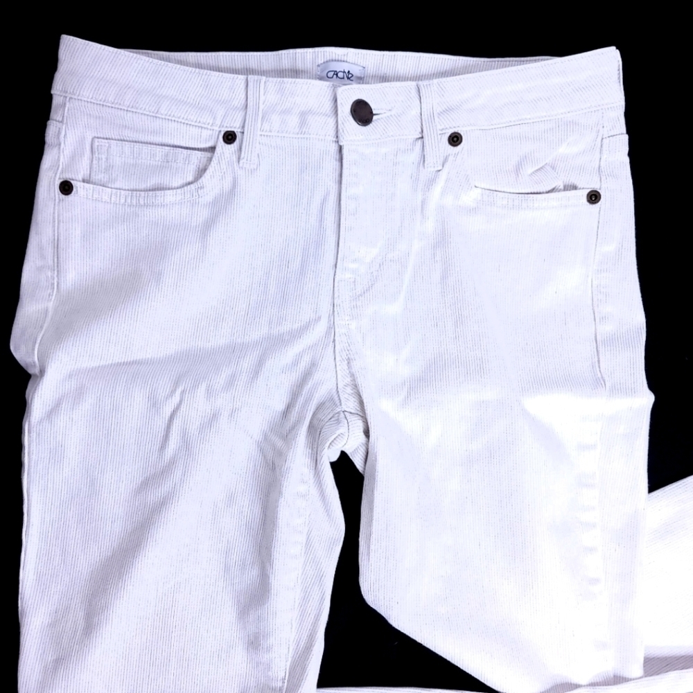 Cache Women's 4 Made in the USA Sparkly Slim Ankle Mid Rise Bottoms - Picture 2 of 12